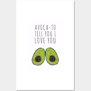 Avocado I Love You - Valentine’s Day/ Anniversary Greeting Card  for girl/boyfriend, wife/husband, partner, children, or loved one - Great for stickers, t-shirts, art prints, and notebooks too Posters and Art